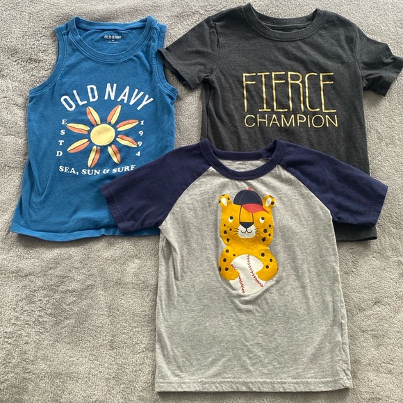Cat & Jack Other - Bundle of 3 Tees & Tank, Size 5T. Brands: Cat&Jack, Old Navy, and Carter’s
